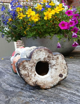 Vintage keramieken tuinkabouter met aambeeld en hamer - smit - smederij - 6