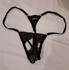 Luxe zwarte string