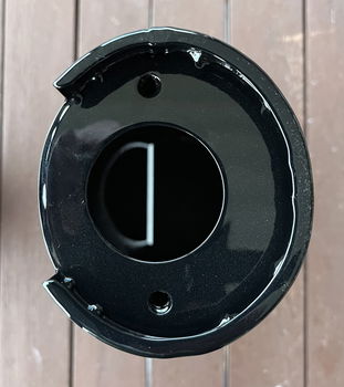 Harley bovenste voorvork covers, zwart glans, asymmetrische uitsparing voor diameter 41mm voorvork - 1