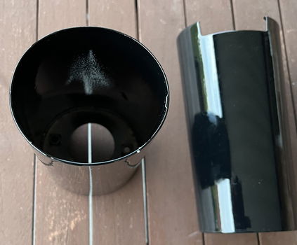 Harley bovenste voorvork covers, zwart glans, asymmetrische uitsparing voor diameter 41mm voorvork - 4