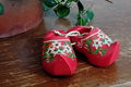 Houten mini klompen - klompjes - rood - rode - 1 - Thumbnail