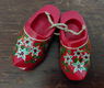 Houten mini klompen - klompjes - rood - rode - 2 - Thumbnail