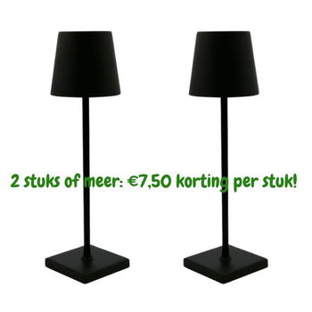 Oplaadbare tafellamp LED met touch dim goud-zwart-wit - 2
