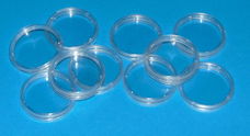 10 Muntcapsules, 30mm, gebruikt