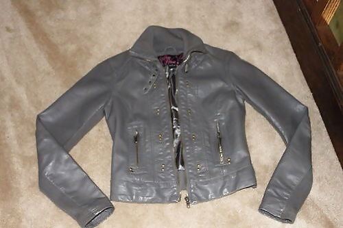 Diverse leren biker jasjes maat S - 4