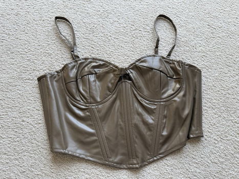 Leren topjes maat S - 3