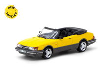 Saab 900 Turbo Convertible geel 1:64 Tarmac 100