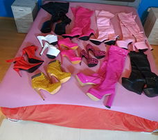 Collectie blinkende schoenen en laarzen maat 38