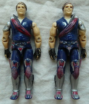 Actiefiguren G.I.JOE / COBRA, Xamot & Tomax (v1), Crimson Guard Commande, Series 4, Hasbro, 1985.(1) - 0