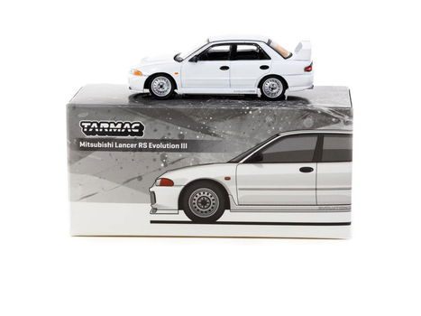 Tarmac Works 1/64 Mitsubishi Lancer RS Evolution III White 1:64 Tarmac 109 - 3