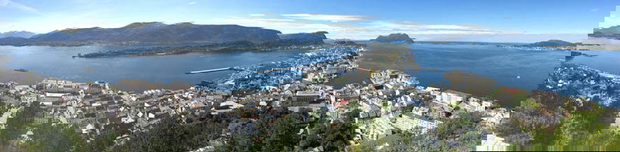 Alesund - Noorwegen - panoramische fotoprint - 0