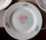 3 vintage borden met rozen - broodborden - ontbijtborden - 2 - Thumbnail