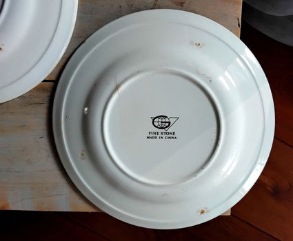 3 vintage borden met rozen - broodborden - ontbijtborden - 4