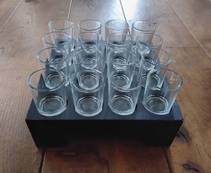 Kaarsenblok waxinelichtjes (of bloemvaasjes - shotglaasjes) - 3