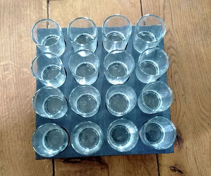 Kaarsenblok waxinelichtjes (of bloemvaasjes - shotglaasjes) - 4