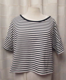 Blauw wit gestreept shirt merk Sophia Perla maat L A34