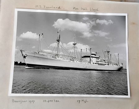 oude foto van M.S. Zaanland - Koninklijke Hollandsche Lloyd - motorschip - 1