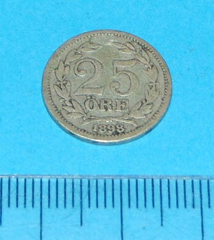 Zweden - 25 öre 1898 - zilver - 0