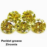 Peridot groene Zirconia - 3mm - briljant geslepen