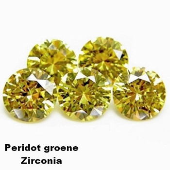 Peridot groene Zirconia - 3mm - briljant geslepen - 0
