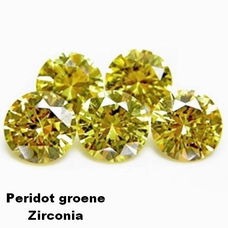 Peridot groene Zirconia - 3mm - briljant geslepen