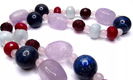 Schitterend collier, verschillende soorten halfedelsteen - 3 - Thumbnail