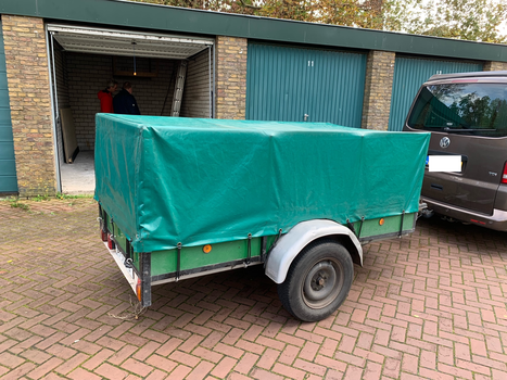 Anssems aanhanger bagagewagen met huif bakmaat 251 bij 131 (cm) met reservewiel - 2
