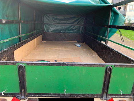 Anssems aanhanger bagagewagen met huif bakmaat 251 bij 131 (cm) met reservewiel - 4