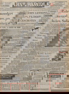 Het Parool - 9 december 1980 - moord John Lennon
