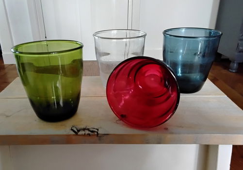 Luxe grote kunststoffen glazen - meerdere kleuren - nieuw - 1