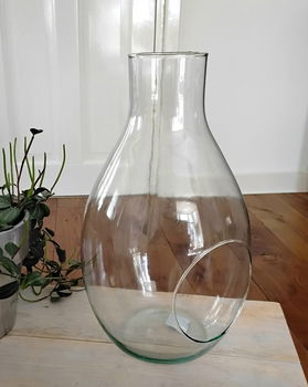Glazen vaas voor terrarium - glas - ook leuk voor decoupage - 1