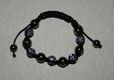 Hematiet en paarse armband, verstelbaar - 0 - Thumbnail