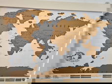 poster wereldkaart kraskaart nieuw map