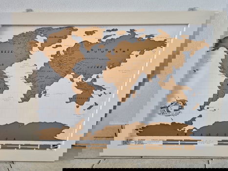 poster wereldkaart kraskaart nieuw map - 1