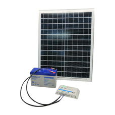 Solar 12 volt zonnepaneel set 20W met regelaar en 7Ah accu