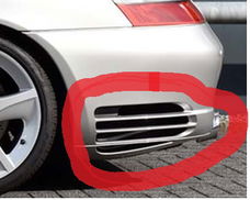 Porsche 996 turbo en 4S nieuwe achterbumperroosters, ( factuur aantoonbaar)