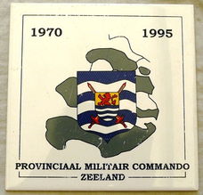 Tegel / Wandtegel, Provinciaal Militair Commando Zeeland (PMC Zld), 1970-1995.(Nr.2)
