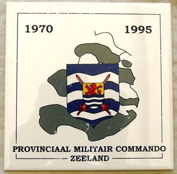 Tegel / Wandtegel, Provinciaal Militair Commando Zeeland (PMC Zld), 1970-1995.(Nr.2) - 1