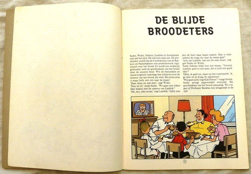 Strip Boek, Suske en Wiske, De Blijde Broodeters, Reclame uitgave: Puratos, 1982.(Nr.1) - 2