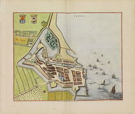 Kaart van Veere - 1698 - overdruk