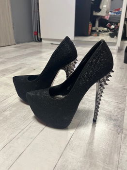 Luxe Hoge Donkere Stiletto hakken maat 38 - 0