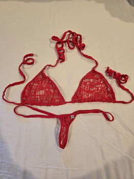 Wicked Weasel String Bikini Rood maat M - 0