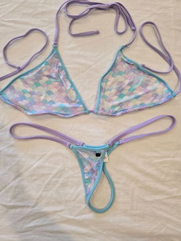 Wicked Weasel String Bikini Paars Blauw maat M - 0