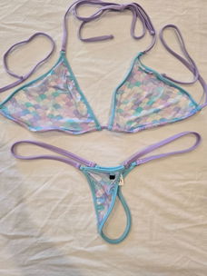 Wicked Weasel String Bikini Paars Blauw maat M