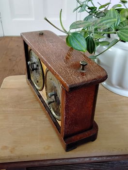 Oud schaakklokje van hout - 5