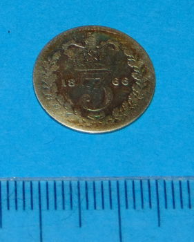 Groot-Brittannië - 3 pence 1866 - zilver - 0
