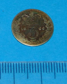 Groot-Brittannië - 3 pence 1866 - zilver