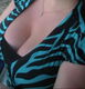 Dames top blauw zwart maat M - 0 - Thumbnail
