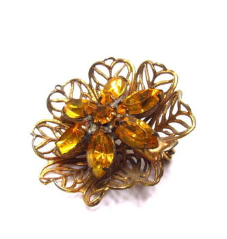 Kleine oude strassbroche - 1