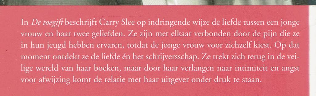 Carry Slee = De toegift - 1